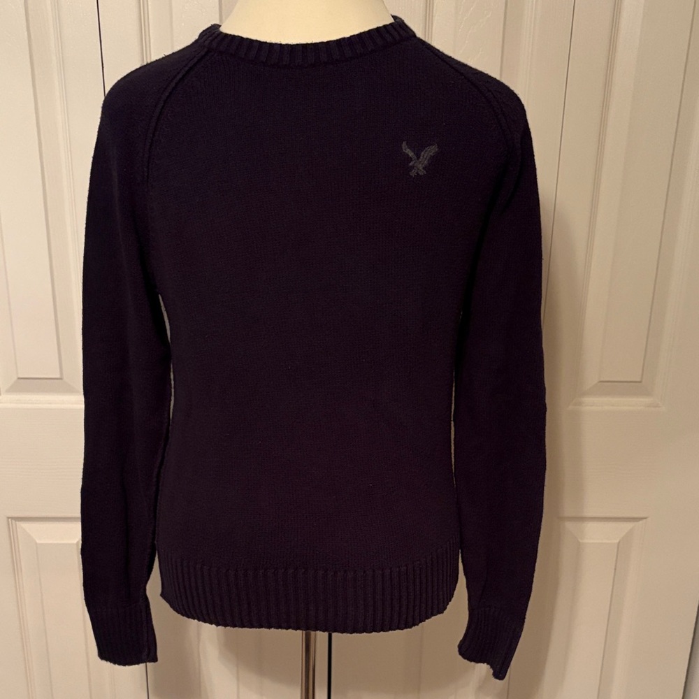 American Eagle Outfitters Dark Purple Crewneck Sweater